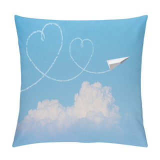 Personality  Paper Plane Flying  In The Sky Pillow Covers
