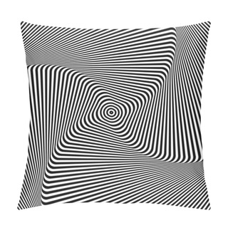 Personality  Illusion Of Rotation Movement. Abstract Op Art Background. Pillow Covers