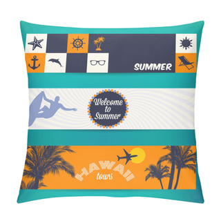 Personality  Banner Set Of Travel Pillow Covers