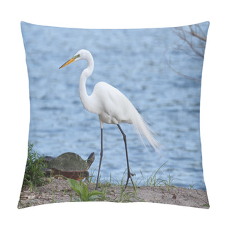 Personality  Great Egret (Ardea Alba) Pillow Covers
