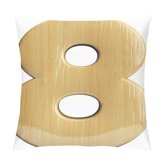 Personality  Wooden Number 8 - Eight Pillow Covers