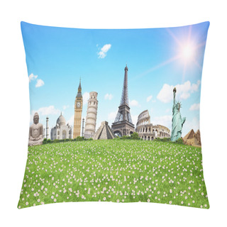Personality  Travel The World Monuments Concept Pillow Covers