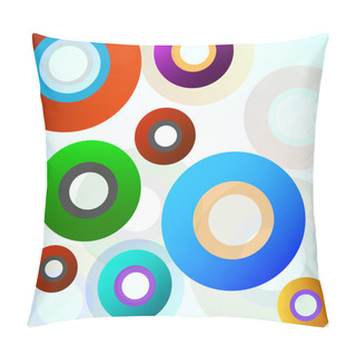 Personality  Abstract Colorful Background With Circles Pillow Covers