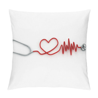 Personality  Stethoscope Isolated On White Background Pillow Covers