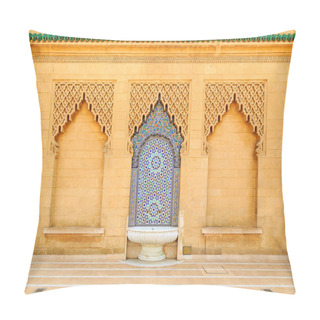 Personality  Moroccan Style Fountain With Fine Colorful Mosaic Tiles At The M Pillow Covers