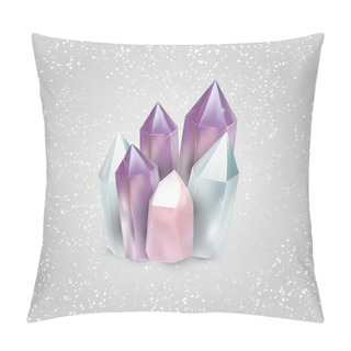Personality  Vector Illustration Of Crystals. Pillow Covers