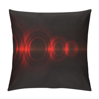Personality  Red Frequency Wave Abstract Background Pillow Covers