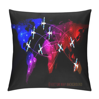 Personality  Air Travel Flight Pillow Covers