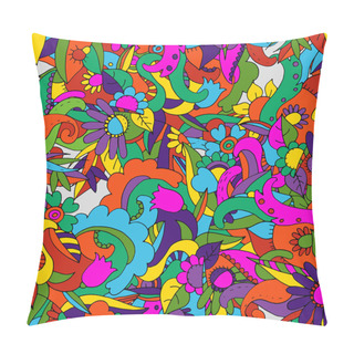 Personality  Doodle Funny Seamless Pattern Pillow Covers