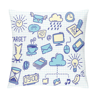 Personality  Business Themed Doodle Pillow Covers