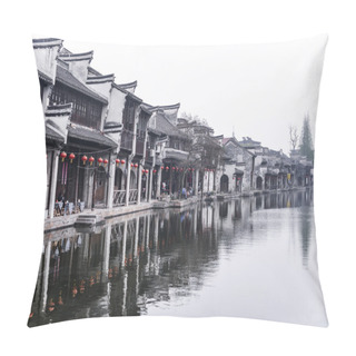 Personality  Nanxun, China. The Old Town At The East Of Huzhou Pillow Covers