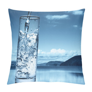 Personality  Pouring Water Into A Glass Pillow Covers