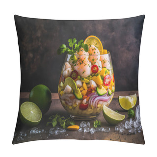 Personality  Ceviche Food Photography Collection. High-quality Images Showcase This Beloved Traditional Dish In All Its Glory, From Classic Street Food To Gourmet Styles. Perfect For Cookbooks, Food Blogs, Menu Pillow Covers