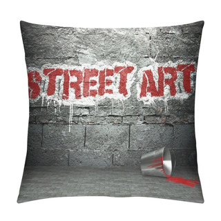 Personality  Graffiti Wall With Street Art, Backdrop Pillow Covers