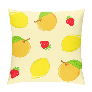 Personality  Seamless Pattern With Lemon And Orange Pillow Covers