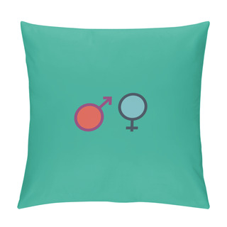 Personality  Sex Symbol Flat Icon Pillow Covers