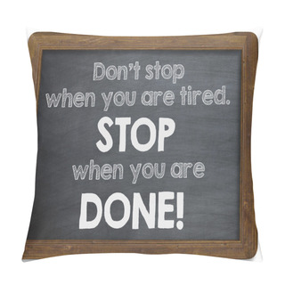 Personality  Inspirational Motivating Quote On Chalkboard Pillow Covers