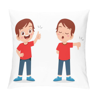 Personality Happy Cute Kid Boy Thumb Up And Down Pillow Covers