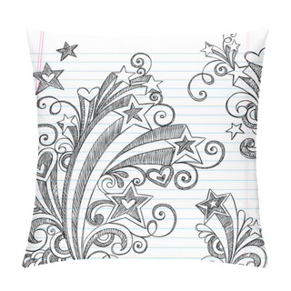 Personality  Starburst Back To School Sketchy Doodle Vector Set Pillow Covers