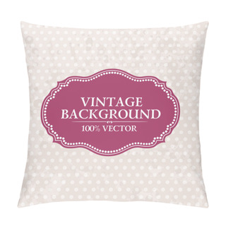 Personality  Frame On Vintage Background. Pink Wallpaper With Spots Grunge Pillow Covers