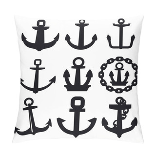 Personality  Anchor Icon Set Pillow Covers