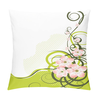 Personality  Spring Background With Spring Flowers - Vector Illustration Pillow Covers