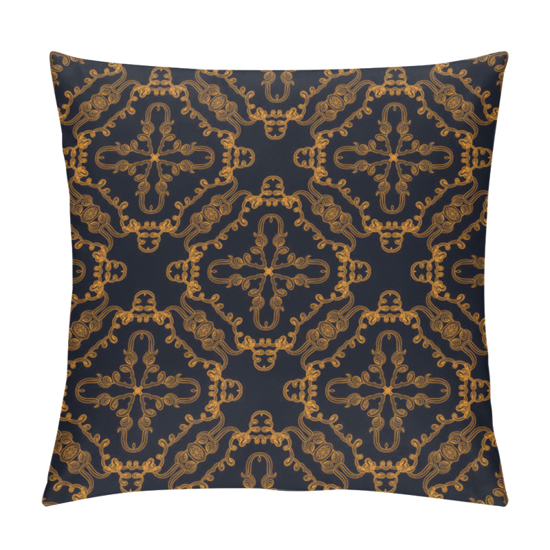 Personality  Vector seamless pattern with gold lines pillow covers
