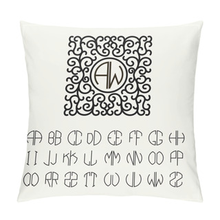 Personality  Set Of Monograms Letters Pillow Covers
