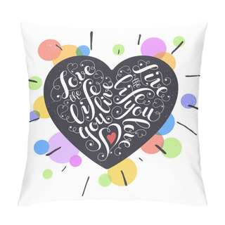 Personality  Lettering Heart Poster Pillow Covers