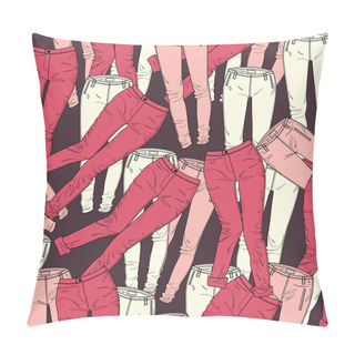 Personality  Vector Background With Pants. Pillow Covers
