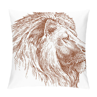 Personality  Head Of Lion Pillow Covers