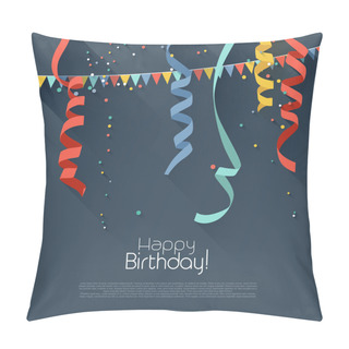 Personality  Flat Style Background With Confetti Pillow Covers