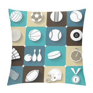 Personality  Sport Icons - Vector Illustration Pillow Covers