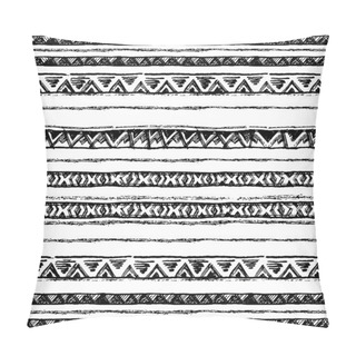 Personality  Tribal Ethnic Seamless. Black And White Colors. For Invitation, Web, Textile, Wallpaper, Wrapping Paper. Pillow Covers