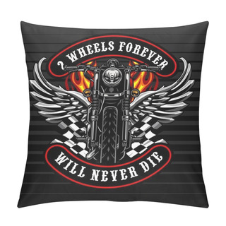 Personality   Motorbike Vector Template For T-shirt Design Pillow Covers