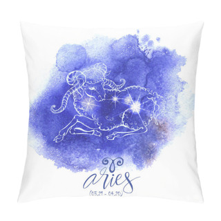 Personality  Astrology Sign Aries Pillow Covers