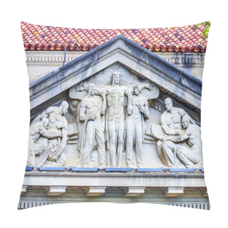 Personality  Airplane Industry Statue Herbert Hoover Building Commerce Department Washington DC Pillow Covers