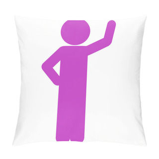 Personality  Man Silhouette Assurance Icon Pillow Covers