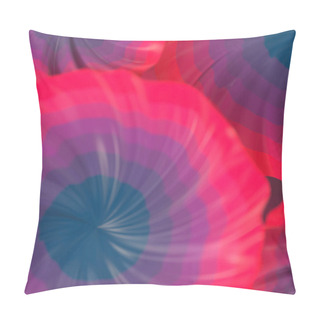 Personality  Bright Multi Colored Blooming Flower Buds Pattern With Trendy Gradient. Creative Concept. Abstract Modern Art Design. 3d Rendering Digital Illustration Pillow Covers