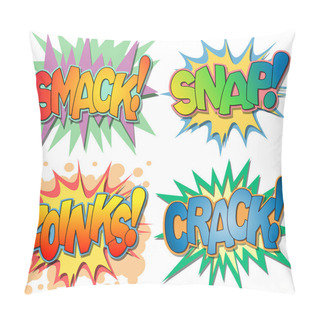 Personality  Comic Book Illustrations Pillow Covers