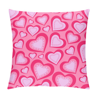 Personality  Pink Hearts For Valentine's Day Pillow Covers