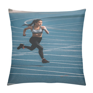 Personality  Sportswoman Running On Stadium  Pillow Covers