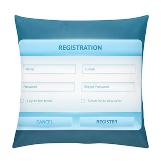 Personality  Login And Register Glossy Web Forms Pillow Covers