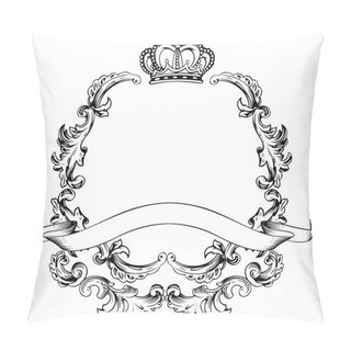 Personality  Illustration Luxury Vintage Aluminum Frame Template Pillow Covers