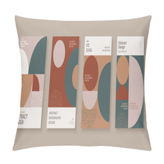 Personality  Abstract Brochure Templates With Retro Geometric Design, For Flyer, Book, Magazine Cover Use Pillow Covers