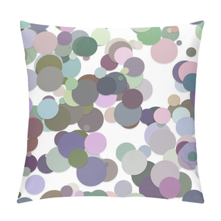 Personality  Repeating Chaotic Dot Background Pattern - Vector Design From Circles In Colorful Tones Pillow Covers