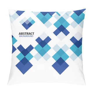 Personality  Square Blue Geometrical Abstract Background Pillow Covers