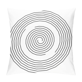 Personality  Spirally Shape. Swirl, Twirl, Whirl And Twirl Vector Design Element. Billowy, Curved Lines Pillow Covers