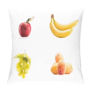 Personality  Collage With Fresh Fruits Pillow Covers