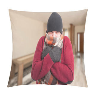 Personality  Cold Sick Man Dressed In Warm Clothes Pillow Covers